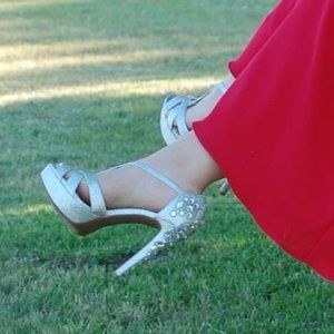 Gianni Bini FORMAL SILVER HEELS